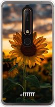 Nokia 6 (2018) Hoesje Transparant TPU Case - Sunset Sunflower #ffffff