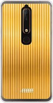 Nokia 6 (2018) Hoesje Transparant TPU Case - Bold Gold #ffffff