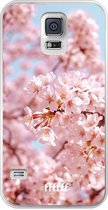 Samsung Galaxy S5 Hoesje Transparant TPU Case - Cherry Blossom #ffffff