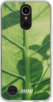 LG K10 (2017) Hoesje Transparant TPU Case - Leaves Macro #ffffff