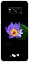 Samsung Galaxy S8 Plus Hoesje Transparant TPU Case - Purple Flower in the Dark #ffffff