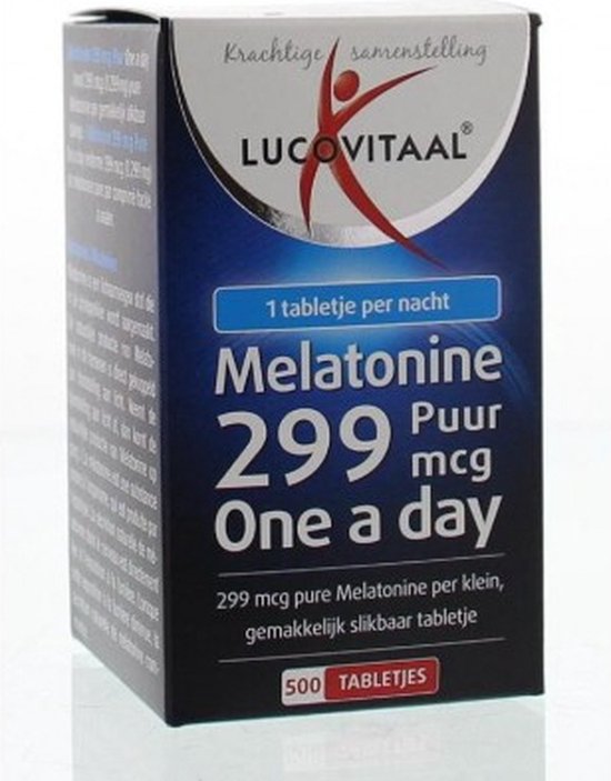 Lucovitaal - Melatonine Tabletjes 0,299 mg - 500 tabletten - Voedingssupplementen