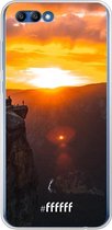 Honor 10 Hoesje Transparant TPU Case - Rock Formation Sunset #ffffff