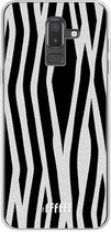 Samsung Galaxy J8 (2018) Hoesje Transparant TPU Case - Zebra Print #ffffff