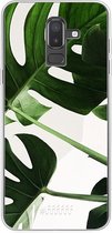 Samsung Galaxy J8 (2018) Hoesje Transparant TPU Case - Tropical Plants #ffffff