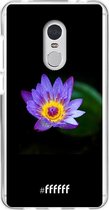 Xiaomi Redmi 5 Hoesje Transparant TPU Case - Purple flower in the dark #ffffff