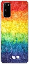 Samsung Galaxy S20 Hoesje Transparant TPU Case - Rainbow Veins #ffffff