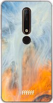 Nokia X6 (2018) Hoesje Transparant TPU Case - Fire Against Water #ffffff