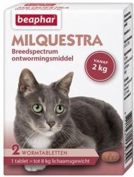 Beaphar Milquestra Kleine kat/kitten - 0,5 tot 4 Kg - 2 tabletten - Beaphar