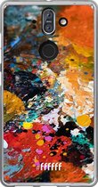 6F hoesje - geschikt voor Nokia 8 Sirocco -  Transparant TPU Case - Colourful Palette #ffffff