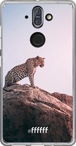 Nokia 8 Sirocco Hoesje Transparant TPU Case - Leopard #ffffff