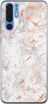 Huawei P30 Pro Hoesje Transparant TPU Case - Peachy Marble #ffffff