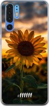 Huawei P30 Pro Hoesje Transparant TPU Case - Sunset Sunflower #ffffff