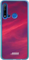 Huawei P20 Lite (2019) Hoesje Transparant TPU Case - Red Skyline #ffffff
