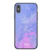 iPhone X Hoesje TPU Case - Purple and Pink Water #ffffff