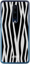OnePlus 7 Pro Hoesje Transparant TPU Case - Zebra Print #ffffff