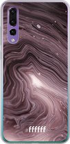 Huawei P30 Hoesje Transparant TPU Case - Purple Marble #ffffff