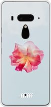 HTC U12+ Hoesje Transparant TPU Case - Rouge Floweret #ffffff