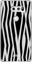 LG V30 (2017) Hoesje Transparant TPU Case - Zebra Print #ffffff