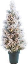 Sapin de Noël enneigé en pot 120cm 80LED