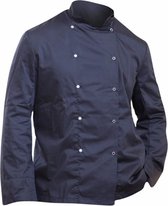 Dennys Heren Economy Lange Mouwen Chefs Jacks / Kok kleding (Zwart)