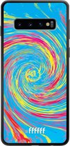 Samsung Galaxy S10 Hoesje TPU Case - Swirl Tie Dye #ffffff