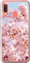 Samsung Galaxy A20e Hoesje Transparant TPU Case - Cherry Blossom #ffffff
