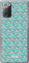 Samsung Galaxy Note 20 Hoesje Transparant TPU Case - Minecraft - Diamonds! #ffffff