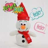 Pluche Sneeuwman - Pratende Sneeuwpop Knuffel - Sprekende Sneeuwman - Interactieve Sneeuwpop - Bewegende Kerstknuffel -  Sneeuwman Knuffel - Kerstcadeau - Leuk cadeautje - Christmas Gift  - K