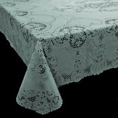 Vinyl Lace 504 Tafelkleed-Terraskleed 180cm Rond Harbor Green