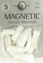 Magnetic - Nail Tips -French Manicure Maat 3 - kunstmatige vingernagels - 50 stuks