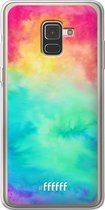 Samsung Galaxy A8 (2018) Hoesje Transparant TPU Case - Rainbow Tie Dye #ffffff
