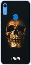 Huawei Y6s Hoesje Transparant TPU Case - Gold Skull #ffffff