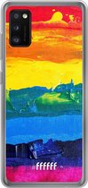 Samsung Galaxy A41 Hoesje Transparant TPU Case - Rainbow Canvas #ffffff