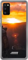 Samsung Galaxy A41 Hoesje Transparant TPU Case - Rock Formation Sunset #ffffff