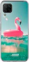 Huawei P40 Lite Hoesje Transparant TPU Case - Flamingo Floaty #ffffff