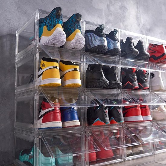 Schoenenbox - Schoenen opbergsysteem - Schoenen organzizer - Opbergbox - 3 stuks - Zwart