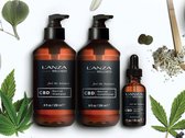 L'anza Wellness CBD-Infused Hair Care - Veganistische verzorgingslijn  - Revive Shampoo 236ml - Revive conditioner 236ml - Soothing Serum 30ml - Nature haar verzorgingslijn -