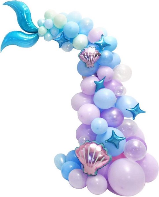 Arc de ballon sirènes - 95 ballons - DIY - Sirène - Soirée à thème