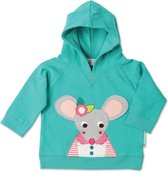 Olive and moss Hooded sweatshirt mouse 1-2 jaar