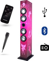 Audiosonic Bluetooth Soundsysteem, Speakertoren, Karaokeset (inclusief microfoon), Karaoke, Radio, MP3, SD kaartslot, 2x 25W