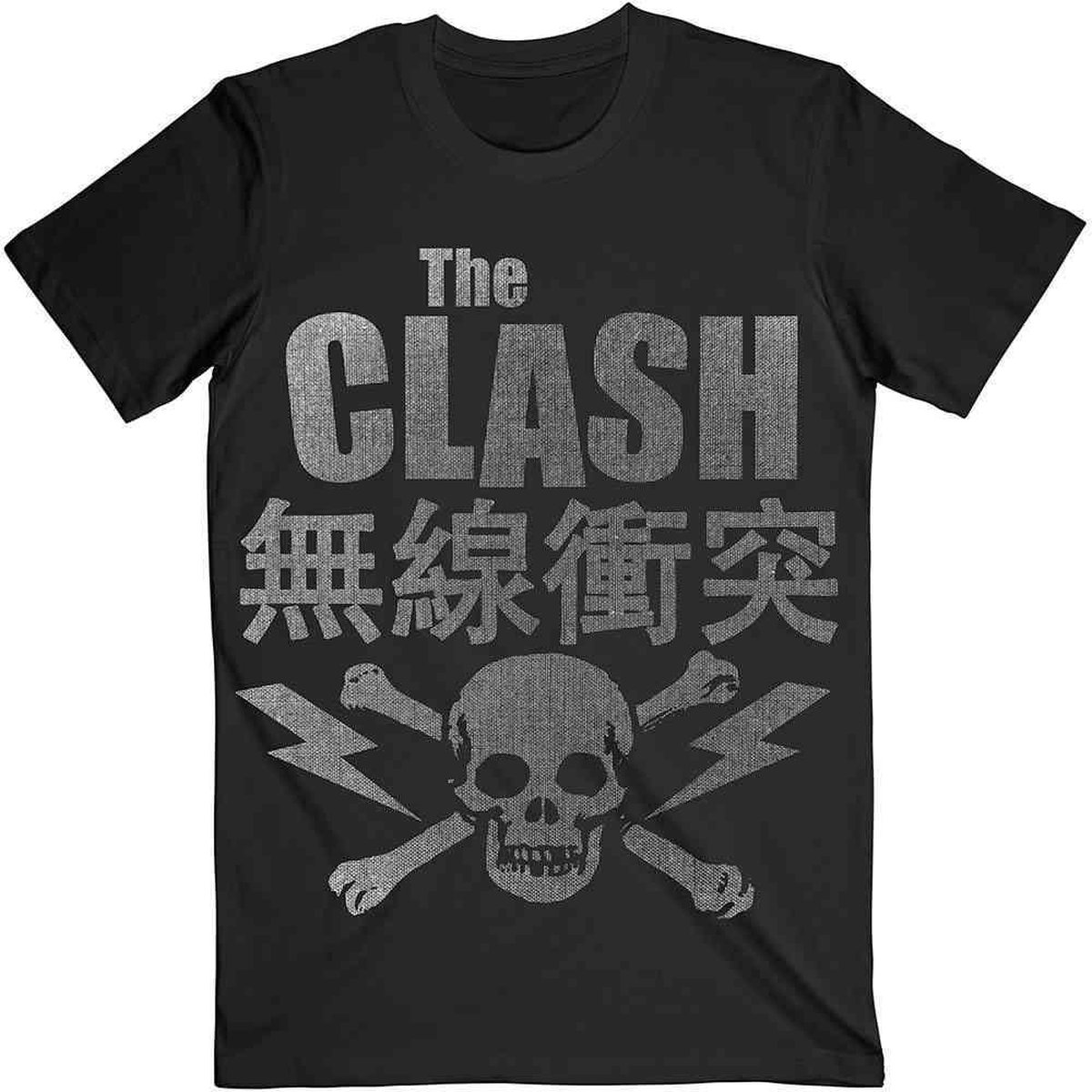Afbeelding van product Rock Off  The Clash Heren Tshirt -2XL- Skull & Crossbones Zwart  - maat XXL