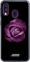 Samsung Galaxy A40 Hoesje Transparant TPU Case - Purple Rose #ffffff