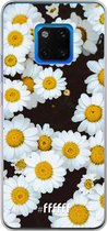 Huawei Mate 20 Pro Hoesje Transparant TPU Case - Daisies #ffffff