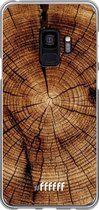 Samsung Galaxy S9 Hoesje Transparant TPU Case - Tree Rings #ffffff