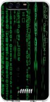 Huawei P10 Hoesje Transparant TPU Case - Hacking The Matrix #ffffff
