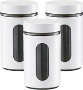 3x Boîtes / bocaux Witte avec fenêtre 900 ml - Ustensiles de cuisine - Bocaux / bocaux de conservation - Consservation alimentaire