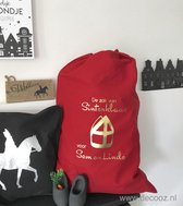 Rode Zak van Sinterklaas - Sinterklaasdecoratie - Cadeautjeszak Sinterklaas - Sinterklaasversiering