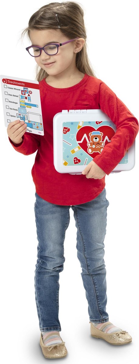 Melissa & Doug EHBO-koffer speelgoedset met accessoires - dokterskoffer. — afbeelding 3