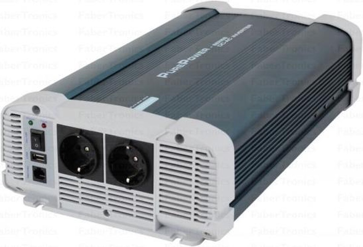Omvormer 24V naar 230V - 2500W zuivere sinus mét afstandsbediening